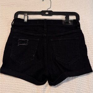 Hollister Black Cuffed Denim Shorts